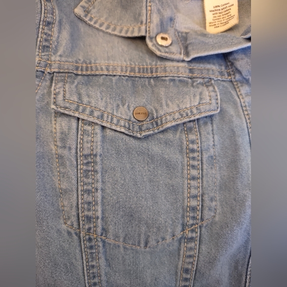Lone Star, Juniors Sz Med, Lt Weight Cotton Denim Jacket, Snap Front, NWTs - Picture 9 of 15